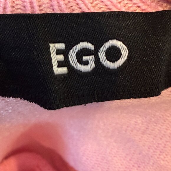 Pink Romper Playsuit Sweater Plunge Neckline Knit Small - Picture 4 of 6